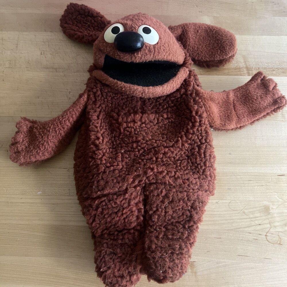 VINTAGE 1977 FISHER PRICE #852 ROWLF PLUSH DOG 16" PUPPET JIM HENSON MUPPETS